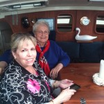 Aunt Mar and Sharron on White Swan