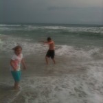 Caleb and Mackenzie enjoying the ocean