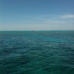Crystal clear water showing reef at Looe Key